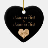 Gepersonaliseerde versierde versiering van het 50s keramisch ornament (Achterkant)