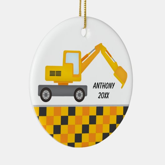 Gepersonaliseerde versiering bouwmachinegrootmachi keramisch ornament (Rechts)