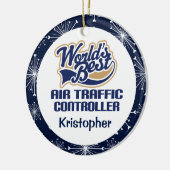 Gepersonaliseerde versiering van de luchtverkeersl keramisch ornament (Links)