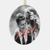 Gepersonaliseerde versiering voor Passen getrouwd Keramisch Ornament (Rechts)