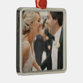 Gepersonaliseerde versiering voor Passen getrouwd Metalen Ornament (Rechts)