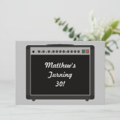 Gepersonaliseerde Versterker Rock and Roll Party Kaart (Staand voorkant)