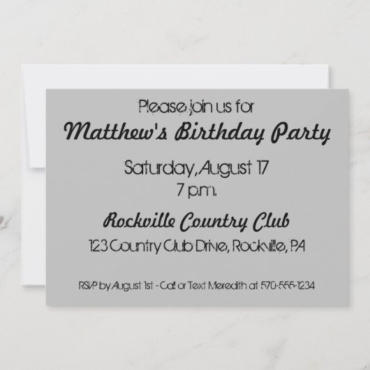 Gepersonaliseerde Versterker Rock and Roll Party Kaart (Achterkant)