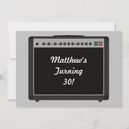 Gepersonaliseerde Versterker Rock and Roll Party Kaart