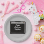 Gepersonaliseerde Versterker Rock and Roll Party Papieren Bordje (Feest)