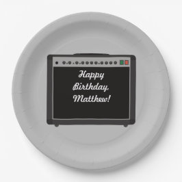 Gepersonaliseerde Versterker Rock and Roll Party Papieren Bordje