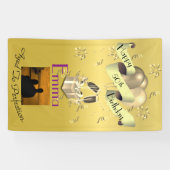 Gepersonaliseerde Verticale Happy 50th Birthday Spandoek (Horizontaal)