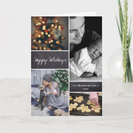 Gepersonaliseerde verticale Kerstmis Fotocollage Kaart