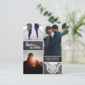 Gepersonaliseerde, Verticale Save the Date Fotocol Aankondigingskaart (Staand voorkant)