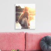 Gepersonaliseerde verticale zwart-wit foto canvas afdruk (Insitu (Woonkamer))