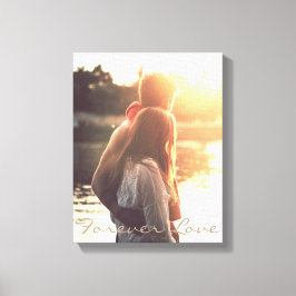 Gepersonaliseerde verticale zwart-wit foto canvas afdruk