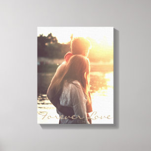 Gepersonaliseerde verticale zwart-wit foto canvas afdruk
