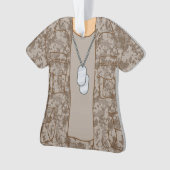 Gepersonaliseerde Veteraan Militaire Soldaat Ornam Ornament (voorkant)