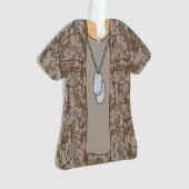 Gepersonaliseerde Veteraan Militaire Soldaat Ornam Ornament (voorkant)