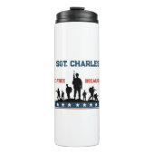 Gepersonaliseerde Veteranendag | Aangepaste naam m Thermosbeker (Voorkant)