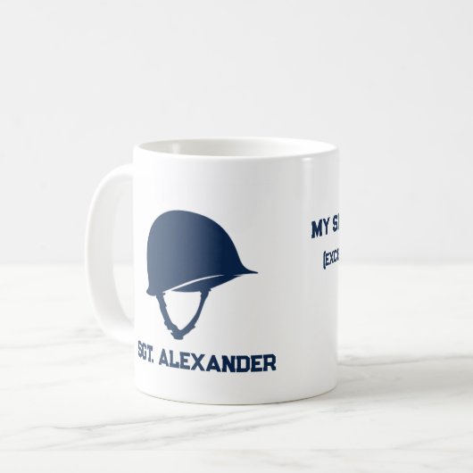 Gepersonaliseerde Veterans Day Mok Custom Name Mil (Voorkant links)