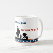 Gepersonaliseerde Veterans Day Mok Custom Name Mil (Voorkant rechts)