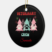 Gepersonaliseerde veterinaire bemanning Kerstversi Keramisch Ornament (Links)