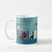 Gepersonaliseerde Veterinaire Professionele Scrubs Koffiemok (Links)