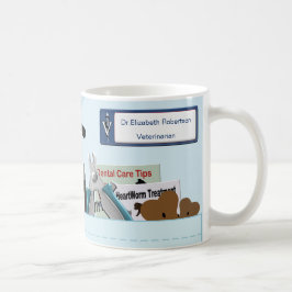 Gepersonaliseerde veterinaire scrubs lichtblauw koffiemok