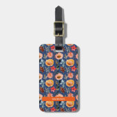 Gepersonaliseerde Vibrant Blooms Bagagelabel (Voorkant verticaal)