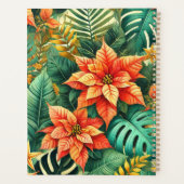 Gepersonaliseerde Vibrant Tropical Christmas Poins Planner (Achterkant)