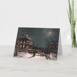 Gepersonaliseerde Victoriaans Kerstkaart Vintage Feestdagen Kaart