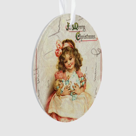 Gepersonaliseerde  Victoriaans kerstversiering Ornament (voorkant)