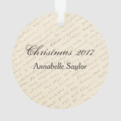 Gepersonaliseerde  Victoriaans kerstversiering Ornament (achterkant)