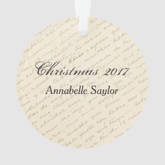 Gepersonaliseerde  Victoriaans kerstversiering Ornament (achterkant)