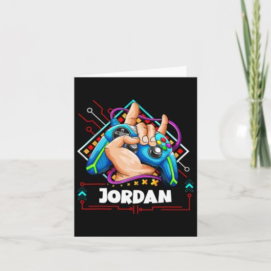 Gepersonaliseerde Video Game Design- Jongens genaa Kaart (Voorkant)
