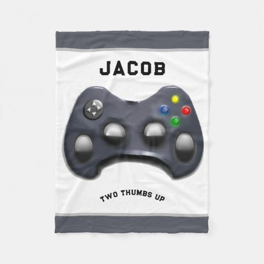 Gepersonaliseerde videogamer fleece deken (Voorkant)