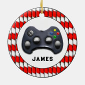 Gepersonaliseerde videogamer keramisch ornament (Achterkant)
