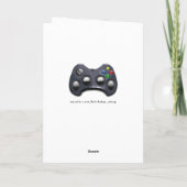 gepersonaliseerde videogamer Verjaardag Kaart (Achterkant)