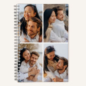 Gepersonaliseerde vier foto spiraal Notitieboek (Voorkant)