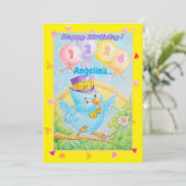 Gepersonaliseerde vier jaar oude verjaardag wenska (Staand voorkant)