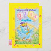 Gepersonaliseerde vier jaar oude verjaardag wenska (Voorkant / Achterkant)