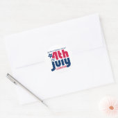 Gepersonaliseerde Vierde van Juli Celebration Stic Ronde Sticker (Envelop)