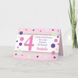 Gepersonaliseerde vierde verjaardag Kaart! Kaart