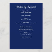 Gepersonaliseerde viering van het leven Foto Memor Programmakaart (Achterkant)