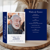 Gepersonaliseerde viering van het leven Foto Memor Programmakaart