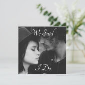 Gepersonaliseerde vierkante fotokaart We zijn getr Kaart (Staand voorkant)