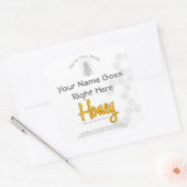 Gepersonaliseerde vierkante honing fles aangepaste vierkante sticker (Envelop)