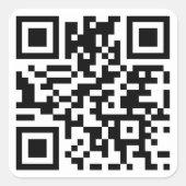 Gepersonaliseerde vierkante qr code sticker (Voorkant)