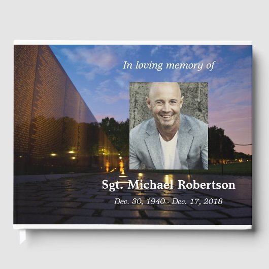 Gepersonaliseerde Vietnam Veteran Memorial Gastenboek (Voorkant)