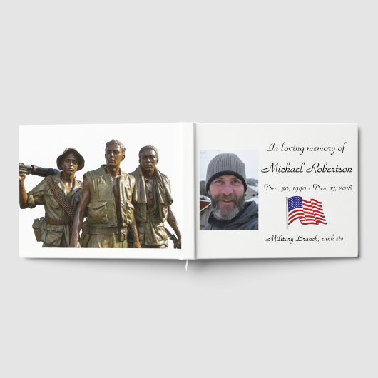 Gepersonaliseerde Vietnam Veteran Memorial Gastenboek (Volledig)