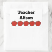 Gepersonaliseerde vijf Apple Teacher Stickers (Tas)