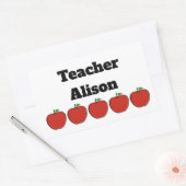 Gepersonaliseerde vijf Apple Teacher Stickers (Envelop)