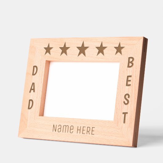 Gepersonaliseerde vijf sterren beste vader gegraveerde lijstjes (Links)