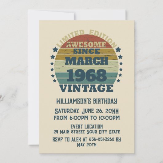 Gepersonaliseerde vijfenvijftig  55ste verjaardag kaart (Voorkant)